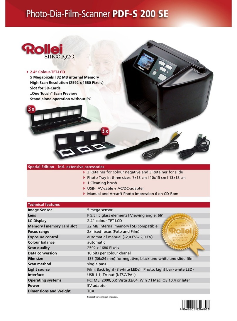 Rollei PDF-S 120 SE Manuel utilisateur