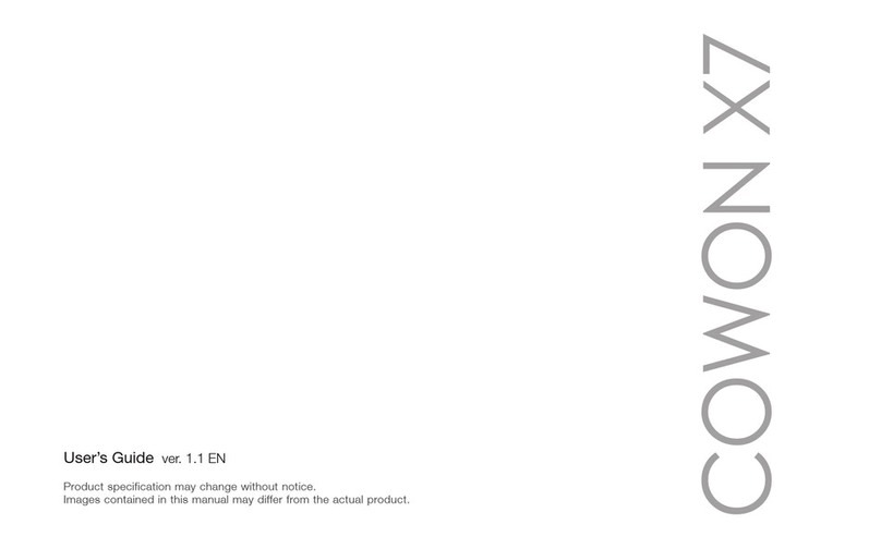 Cowon X7 - V1.1 Manuel utilisateur