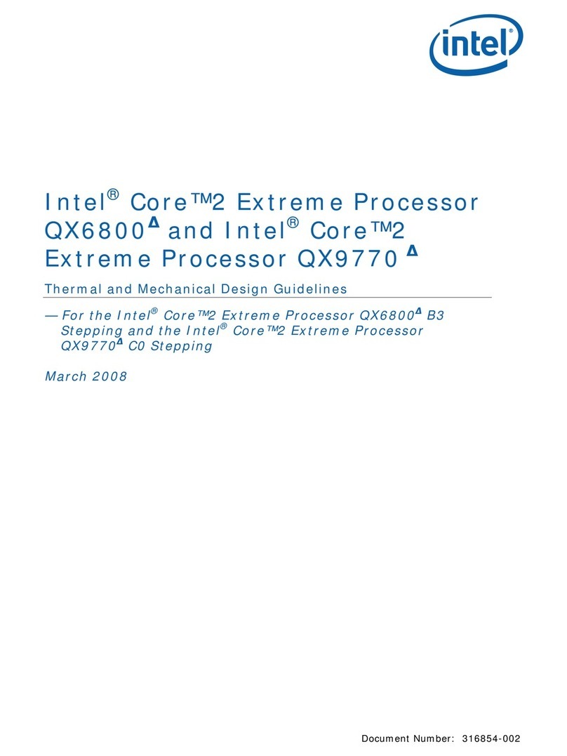 Intel QX9770 - Core 2 Extreme Quad-Core Processor Mode d’emploi Intel QX9770 - Core 2 Extreme Quad-Core Processor Mode d’emploi