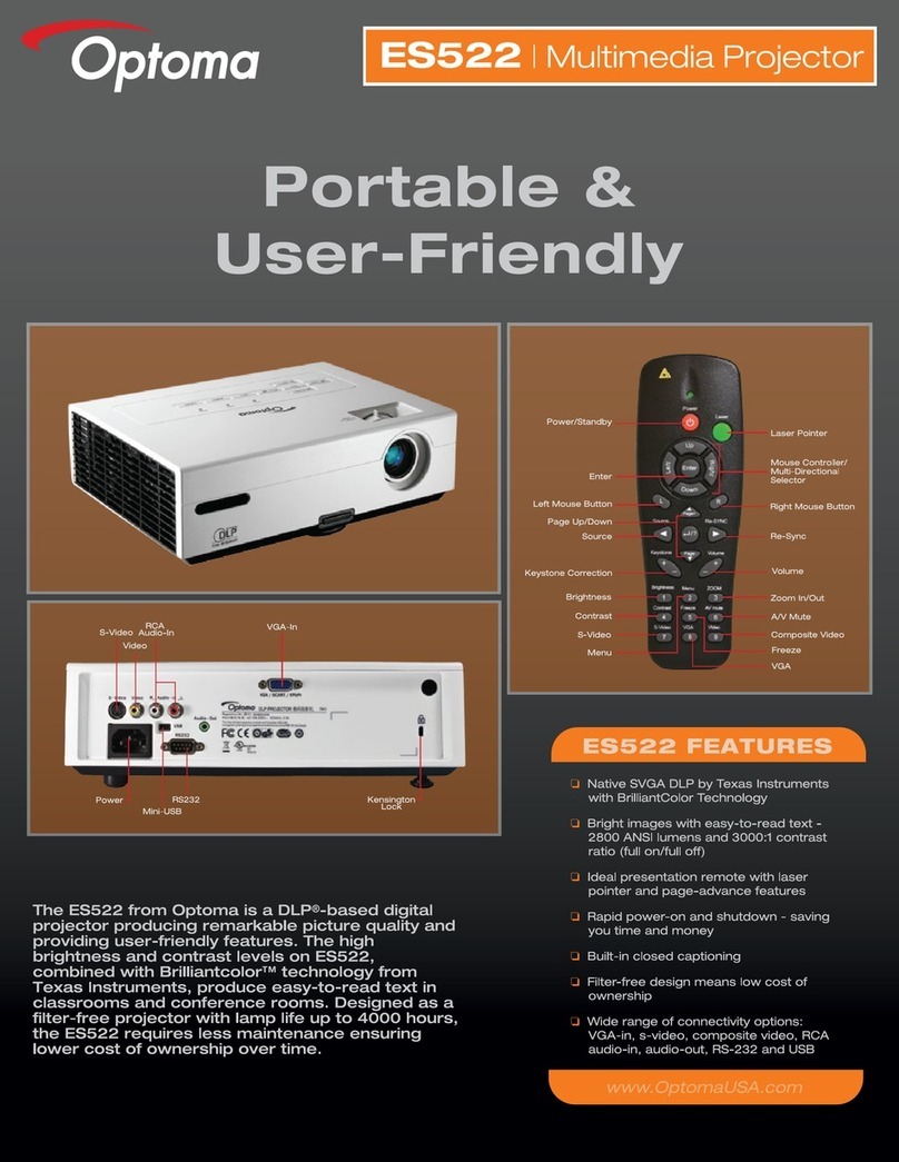Optoma DS219 Manuel utilisateur