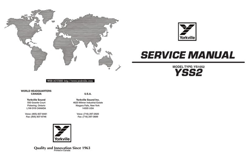 YORKVILLE YSS2 - SERVICE Manuel utilisateur