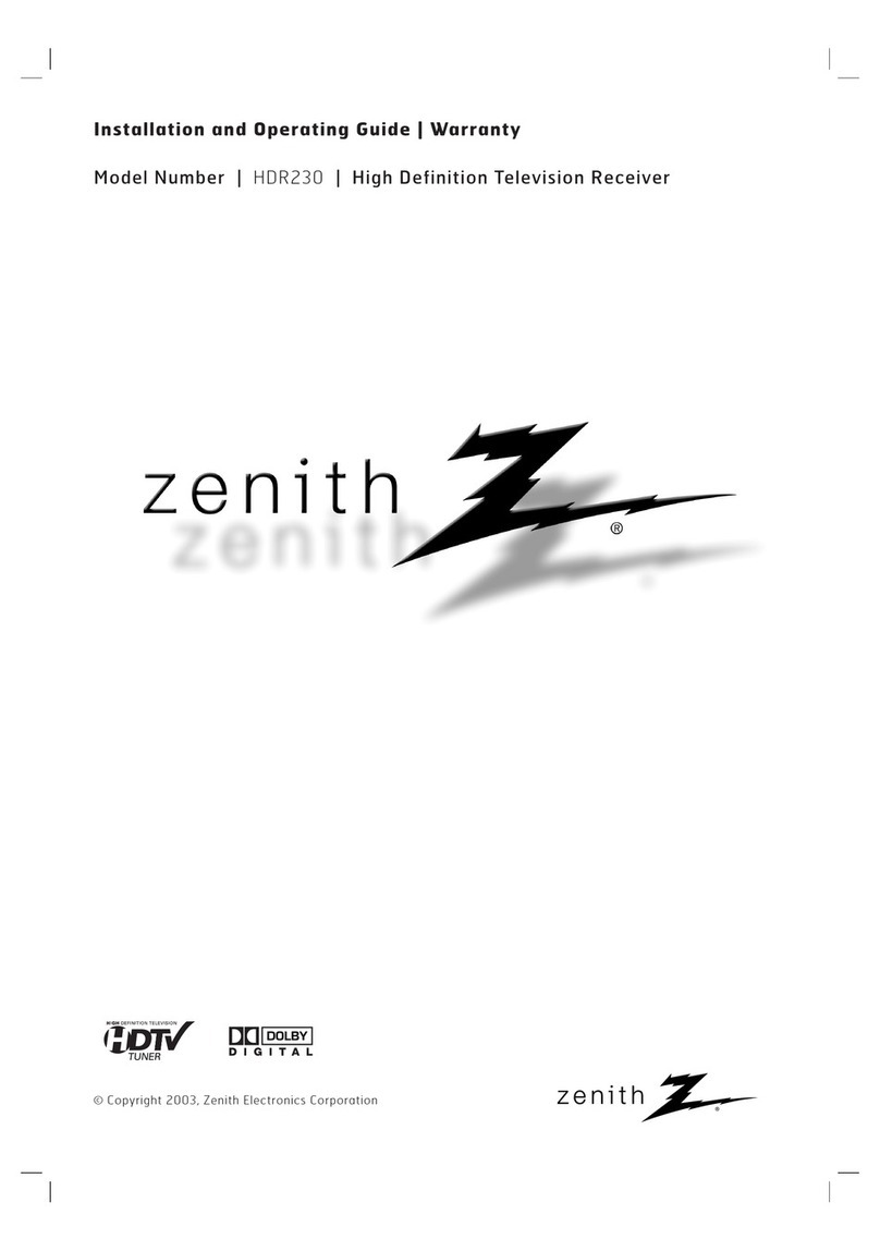 Zenith HDR230 Manuel d'utilisation et d'entretien