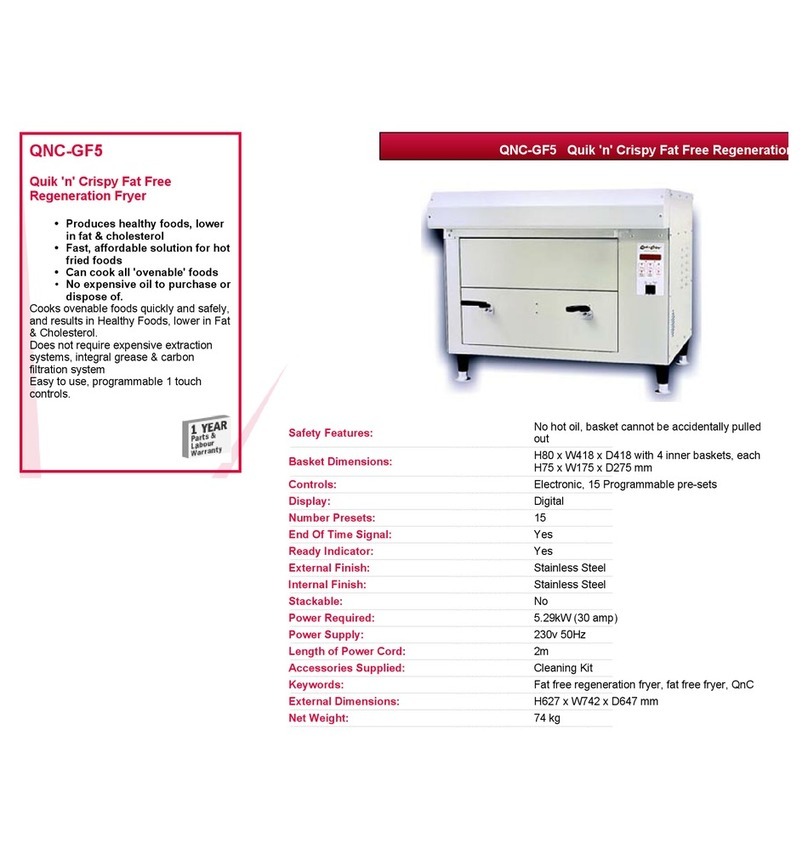 VALERA Quick 'n' Crispy QNC-GF5 Manuel utilisateur