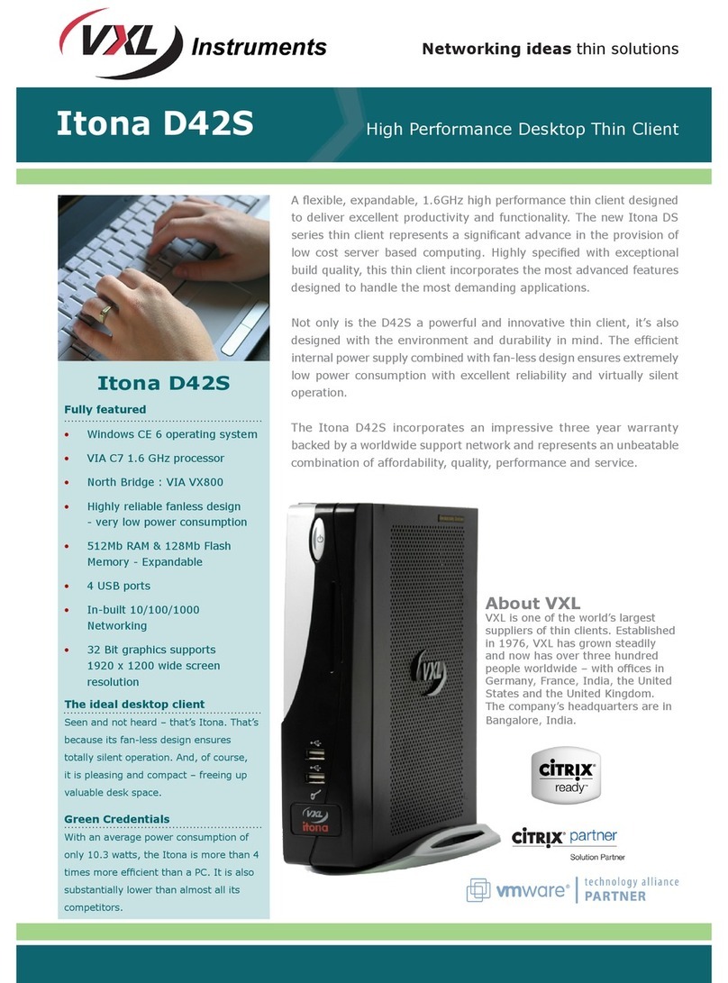 Vxl Itona D42S Manuel utilisateur