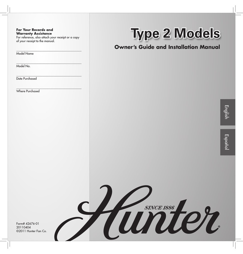 Hunter 20179 Manuel d'instructions