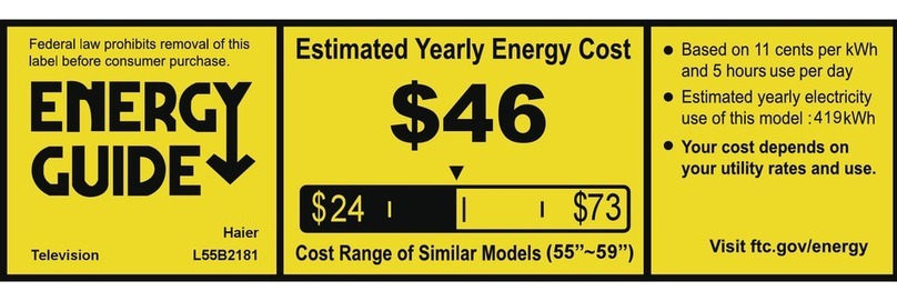 Haier L55B2181 Instructions de montage