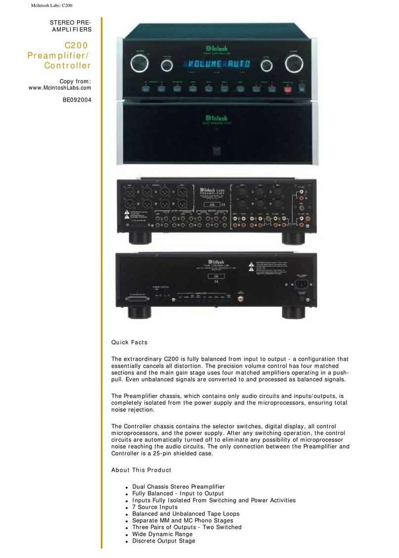 McIntosh C200 Manuel utilisateur