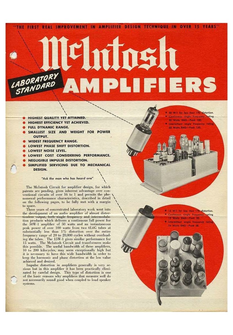 McIntosh 1949 Manuel utilisateur McIntosh 1949 Manuel utilisateur