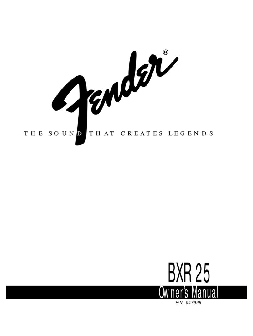 Fender BXR 25 Manuel utilisateur
