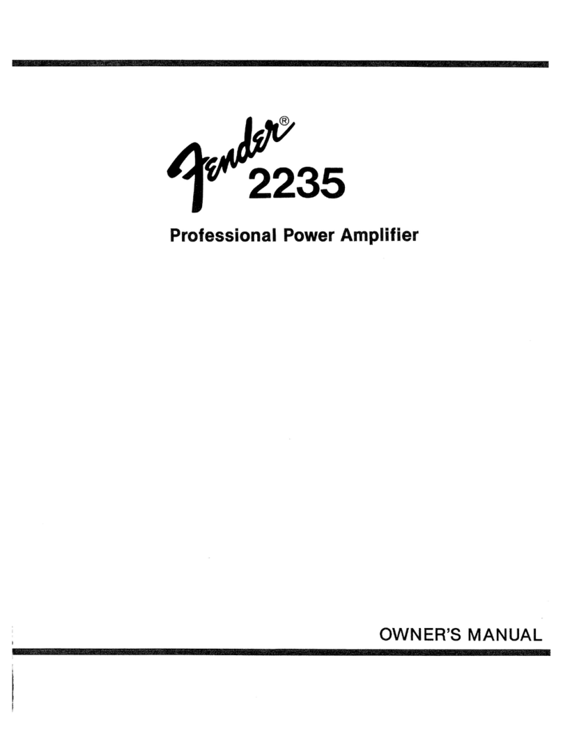 Fender 2235 POWER AMPLIFIER Manuel utilisateur