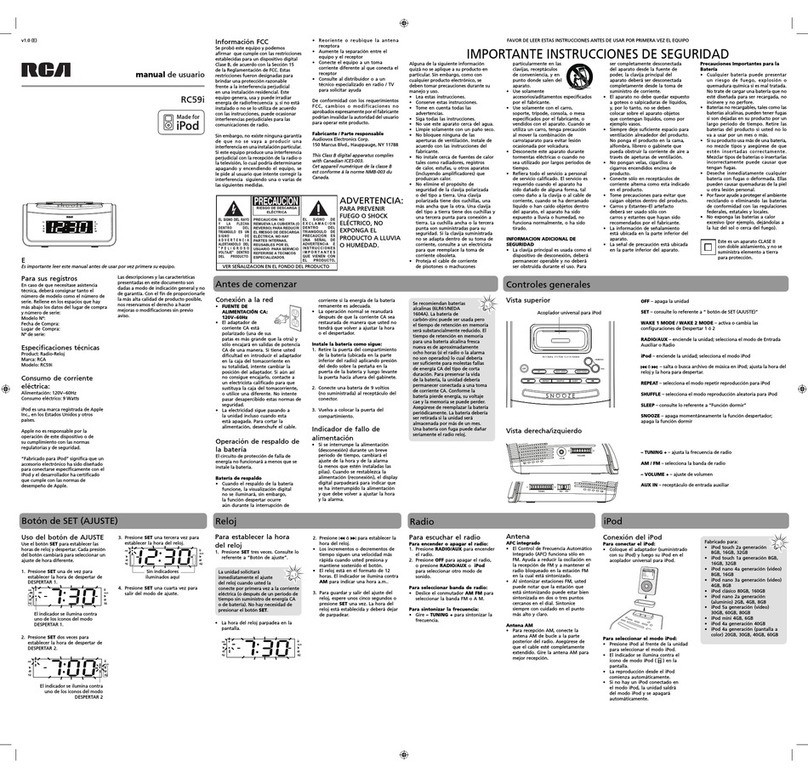 RCA RC59i Manuel utilisateur