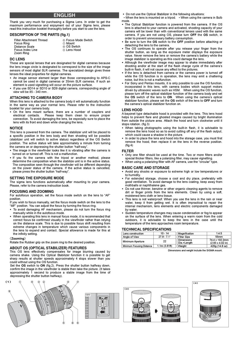 Sigma 686 Manuel utilisateur