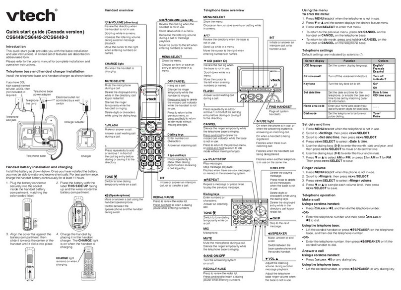 V-tech CS6449 Manuel utilisateur