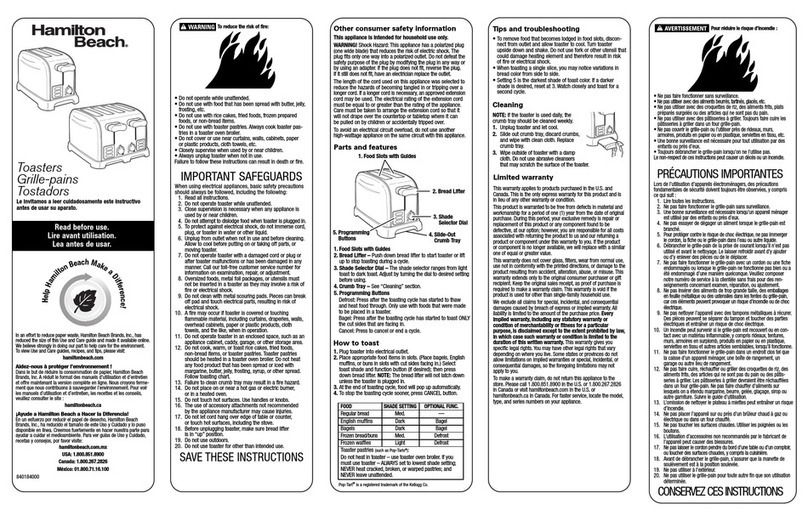 Hamilton Beach 22601 Manuel du propriétaire