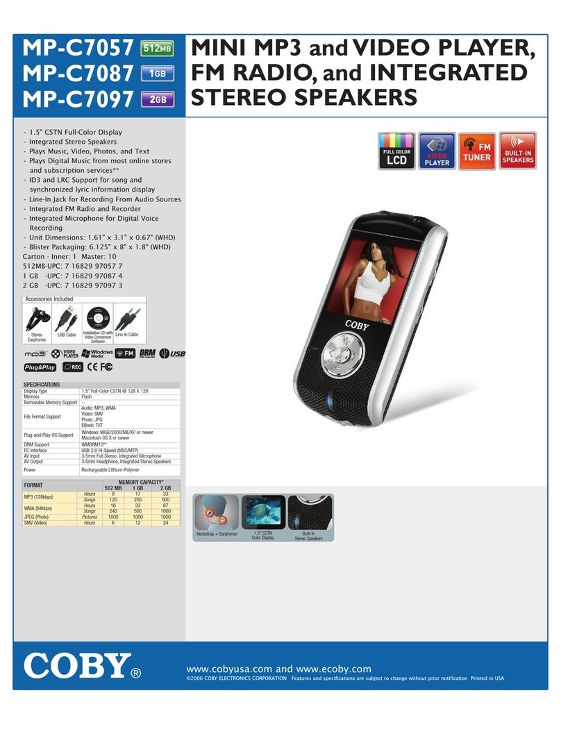 Coby MP-C7057 Manuel utilisateur Coby MP-C7057 Manuel utilisateur