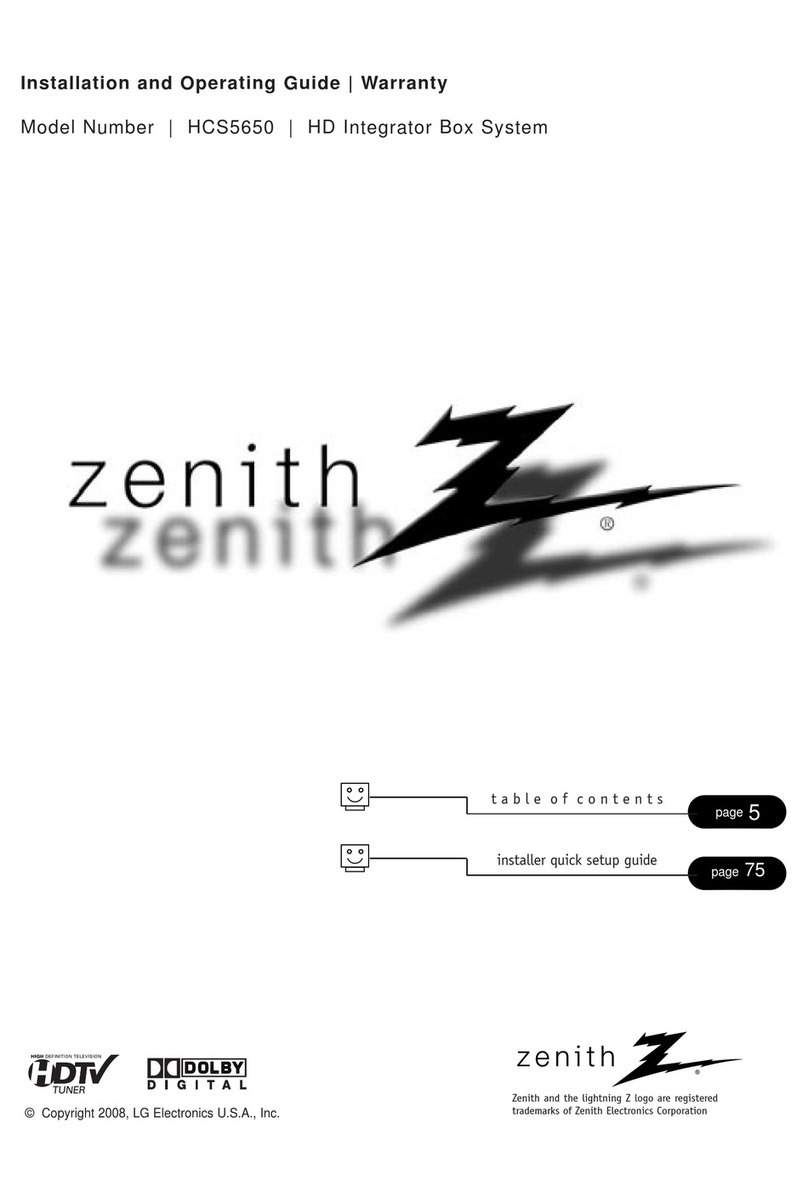 Zenith HCS5650 Guide d'installation