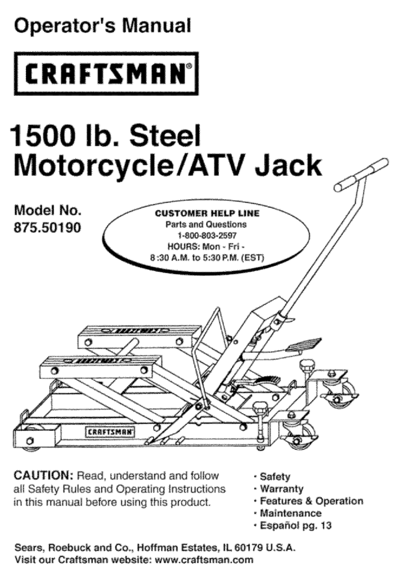 Craftsman 875.50190 Manuel utilisateur