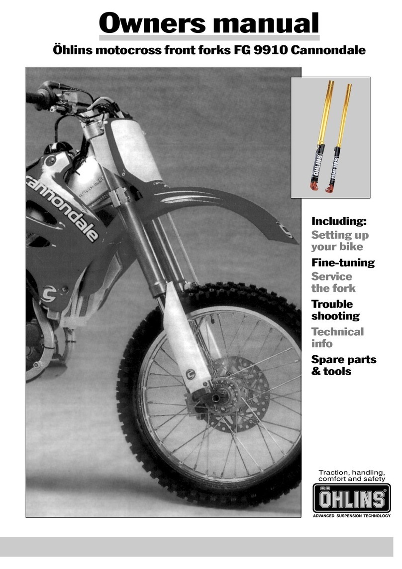 Ohlins CANNONDALE FG 9910 Manuel utilisateur Ohlins CANNONDALE FG 9910 Manuel utilisateur