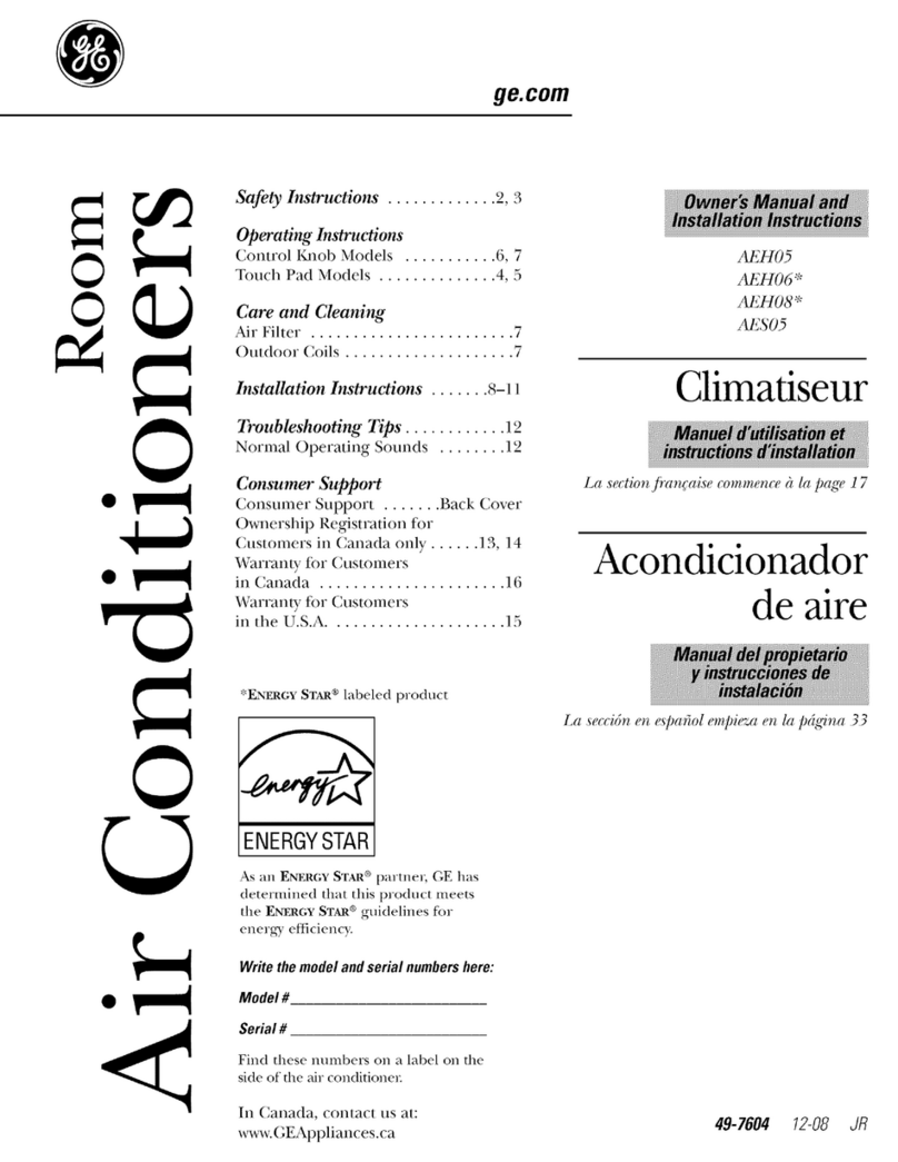 GE AEH05 and Mode d'emploi