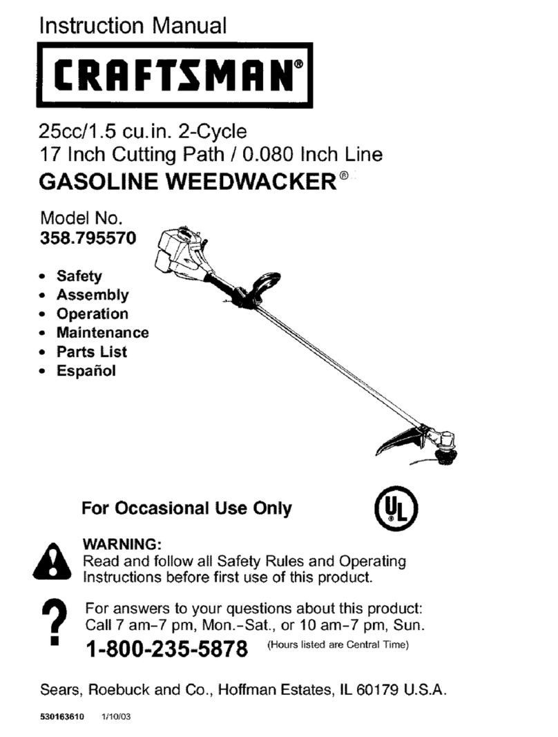 Craftsman WEEDWACKER 358.795570 Manuel utilisateur