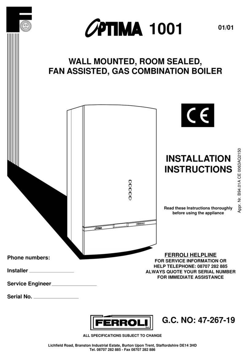 Ferroli Optima 1001 Manuel utilisateur
