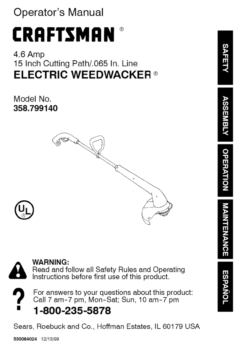 Craftsman WEEDWACKER 358.799140 Manuel utilisateur