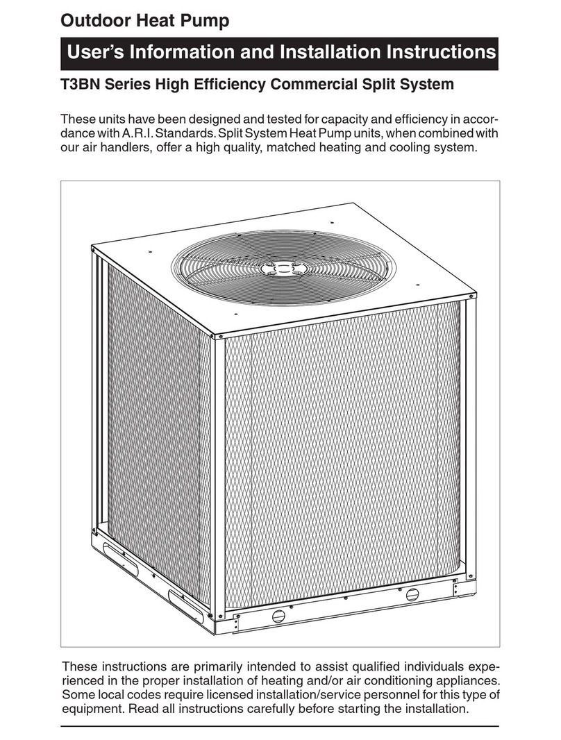 Nordyne T3BN Manuel utilisateur Nordyne T3BN Manuel utilisateur