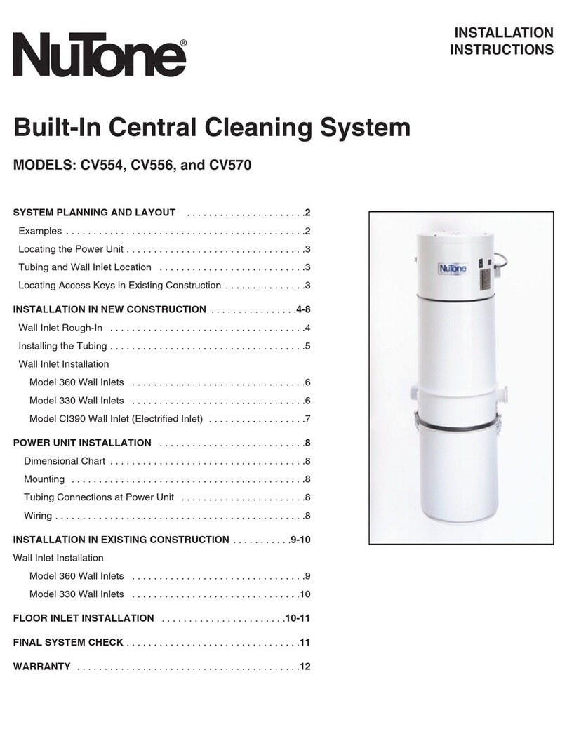 NuTone CV554 Manuel utilisateur