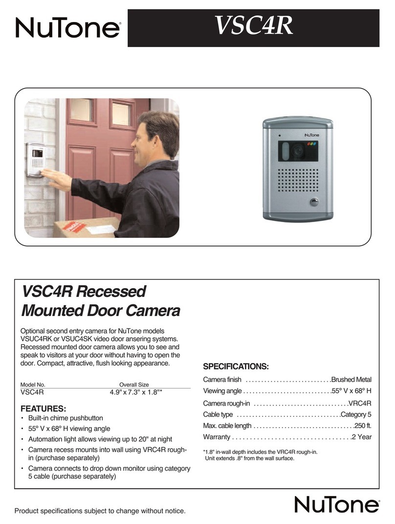 NuTone VSC4R Manuel utilisateur