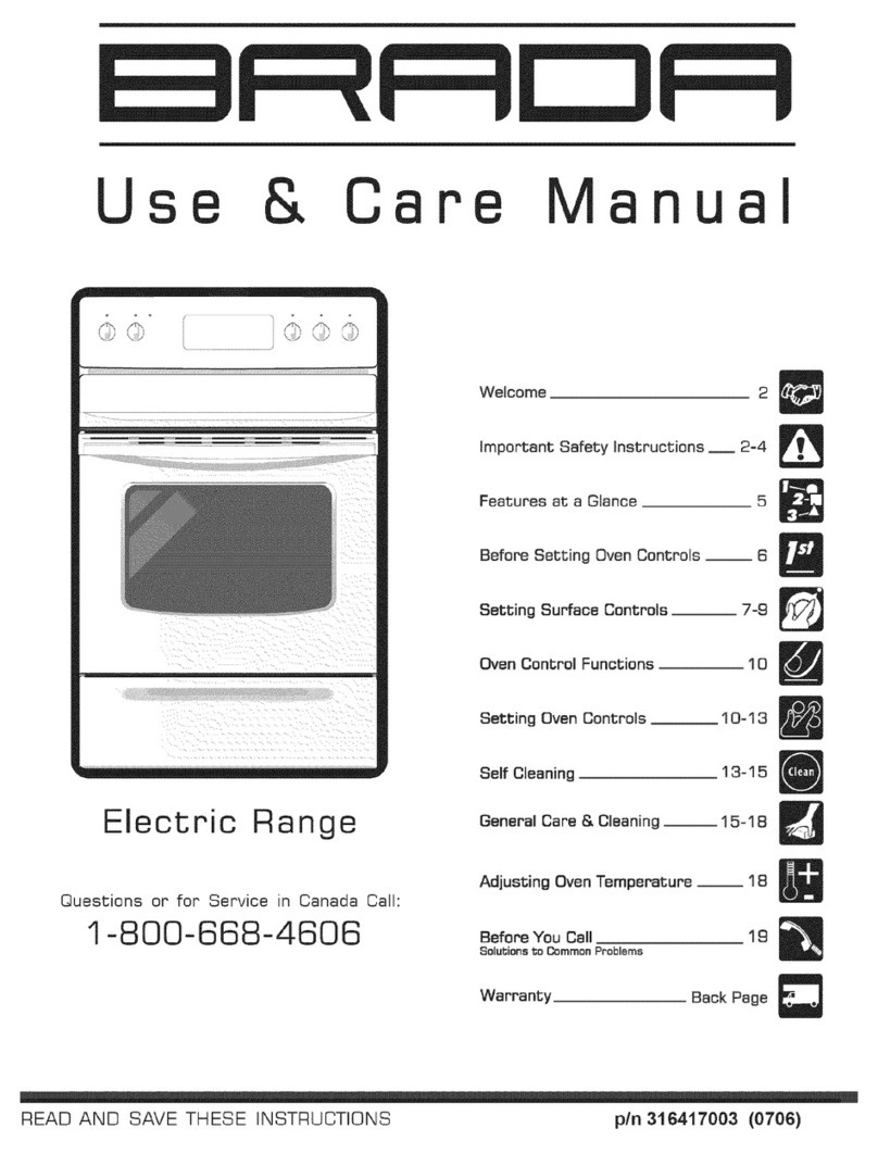 Brada Appliances BRADA CREF366FCB Manuel utilisateur