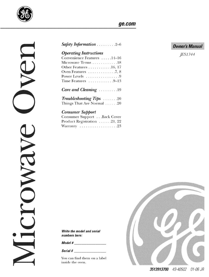 GE JES1344 Manuel utilisateur