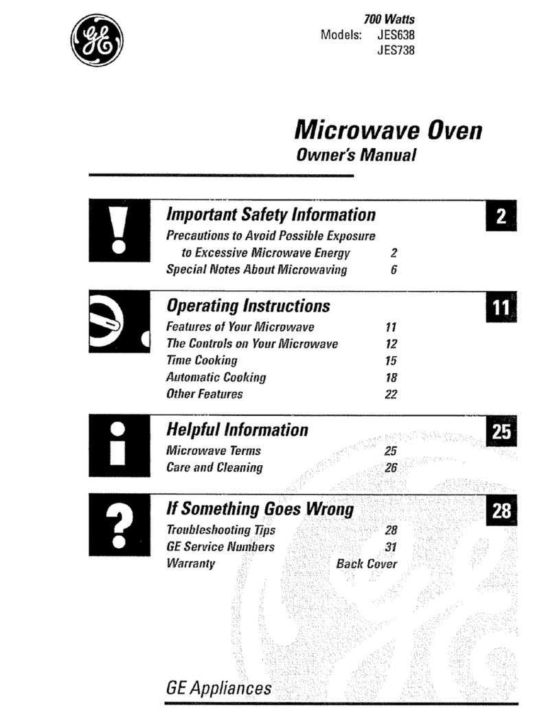GE JES638 Manuel utilisateur