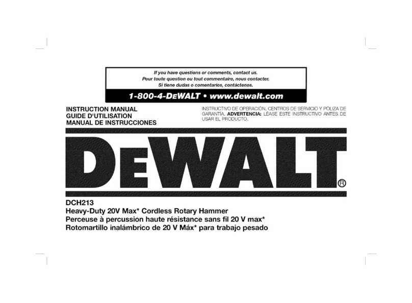 DeWalt DCH213 Manuel utilisateur