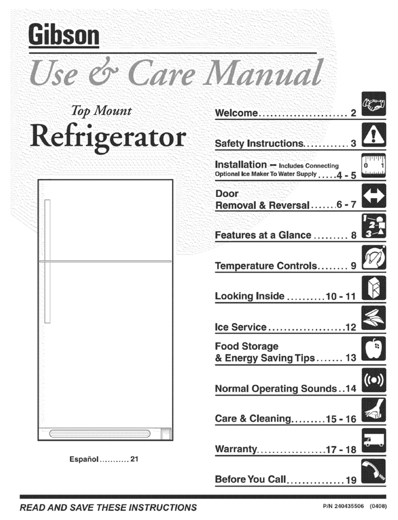Gibson GRT18S6AWL Manuel utilisateur