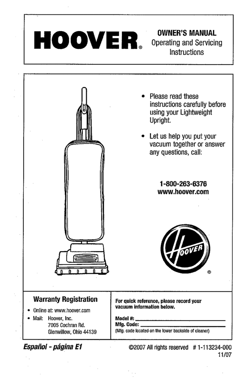 Hoover U4730 Manuel utilisateur