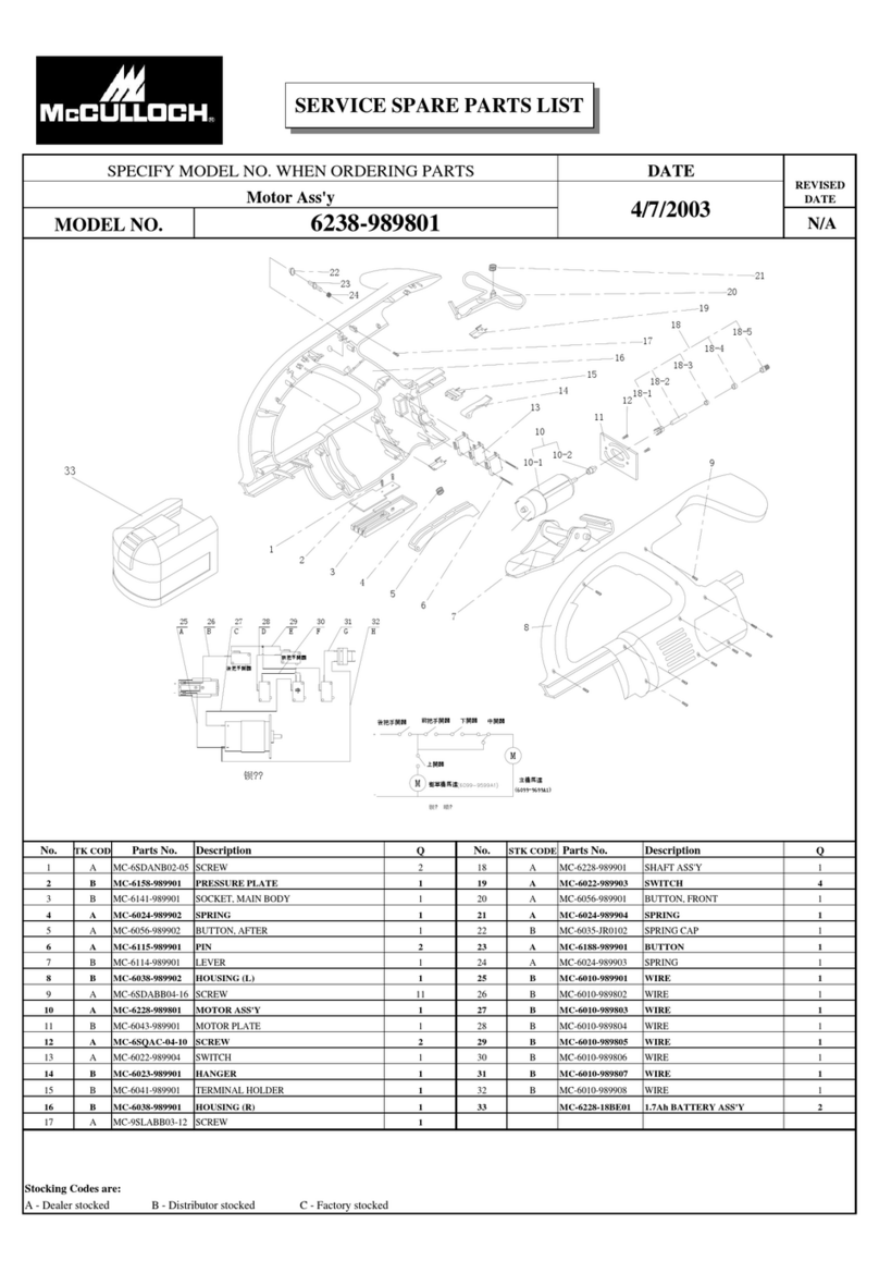 McCulloch 6238-989801 Mode d’emploi