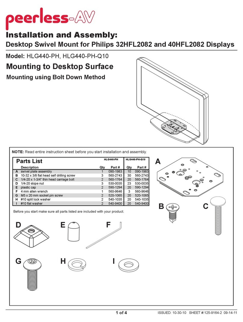 peerless-AV HLG440-PH Mode d’emploi