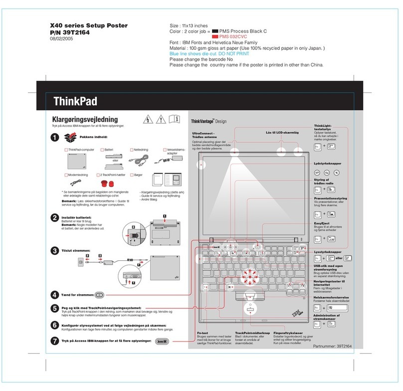 Lenovo THINKPAD X40 Manuel utilisateur