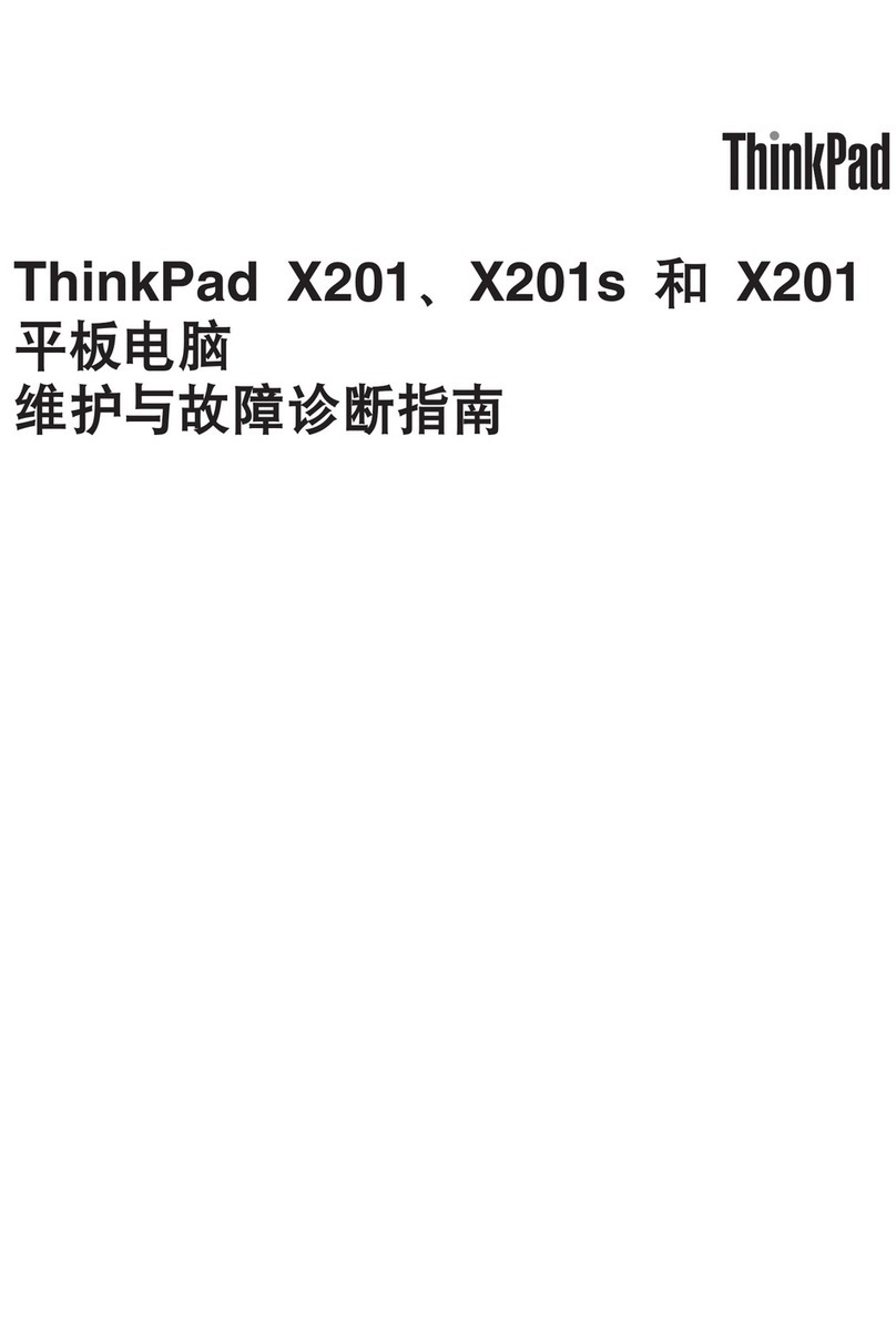 Lenovo ThinkPad X201 Tablet Manuel utilisateur