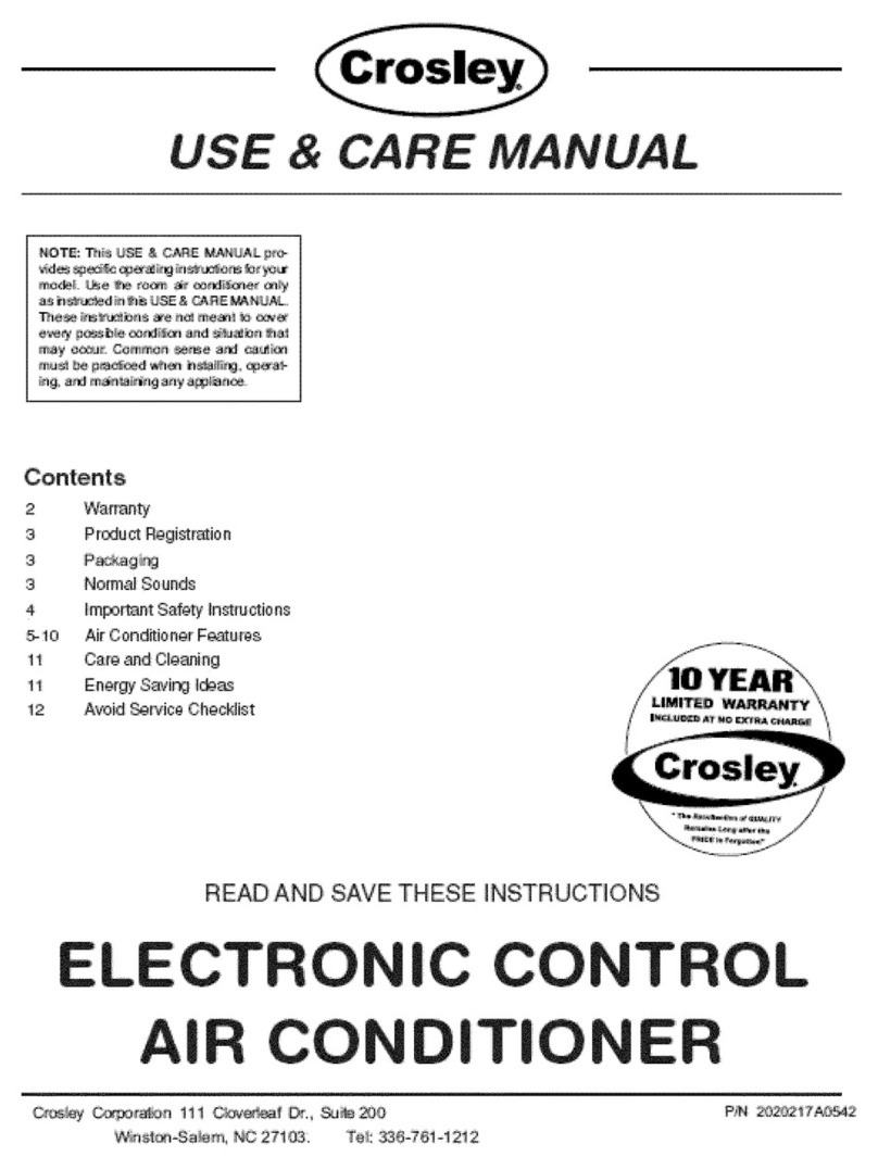 Crosley CAE12ESRB Manuel utilisateur