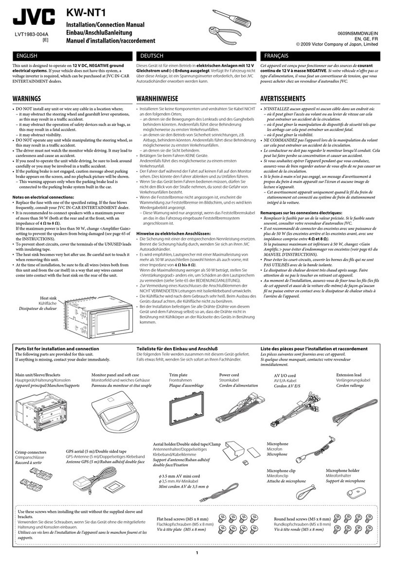 JVC KW-NT1 - Navigation System With DVD player Mode d’emploi