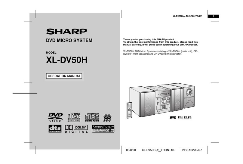 Sharp XL-DV50H Manuel utilisateur