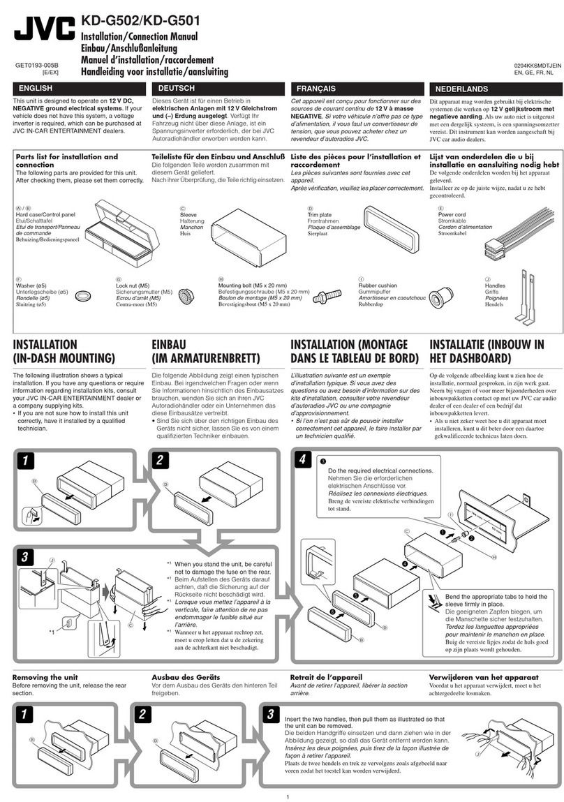 JVC KD-G501 Mode d’emploi