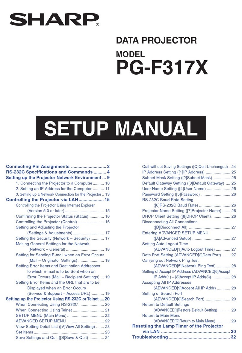 Sharp PG-F317X - Notevision XGA DLP Projector Guide de l'utilisateur