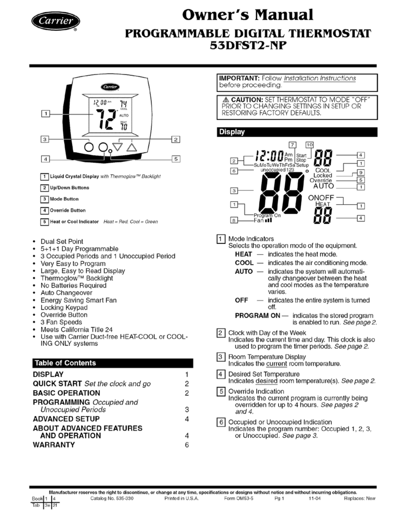 Carrier 53DFST2-NP Manuel utilisateur