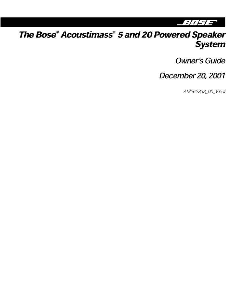 Bose Acoustimass-20 Manuel utilisateur