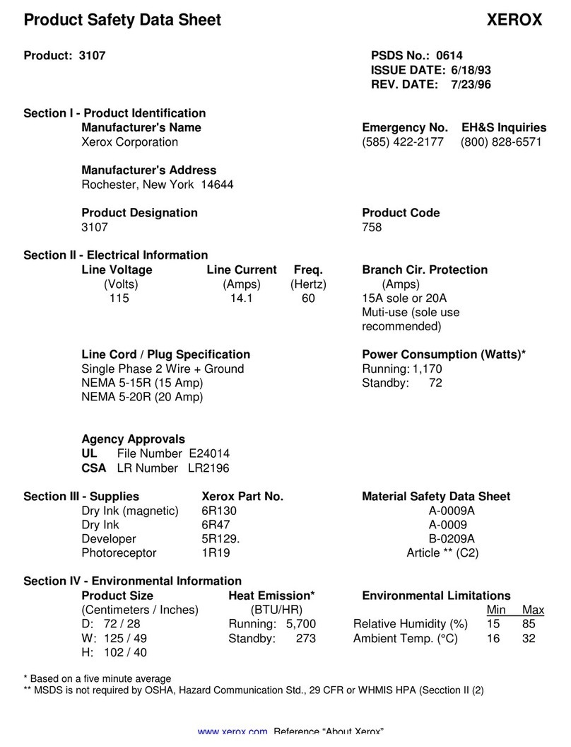 Xerox 3107 Mode d’emploi Xerox 3107 Mode d’emploi