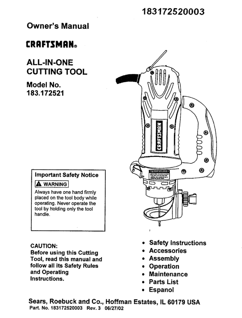 Craftsman 183.172521 Manuel utilisateur