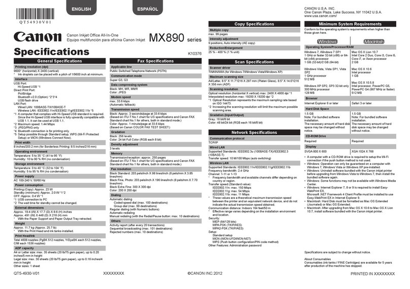 Canon PIXMA MX892 Manuel utilisateur