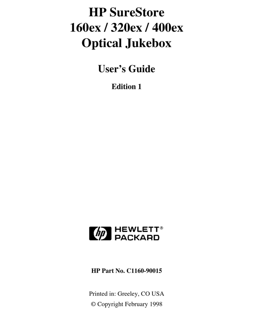 HP Surestore 160ex - Optical Jukebox Manuel utilisateur